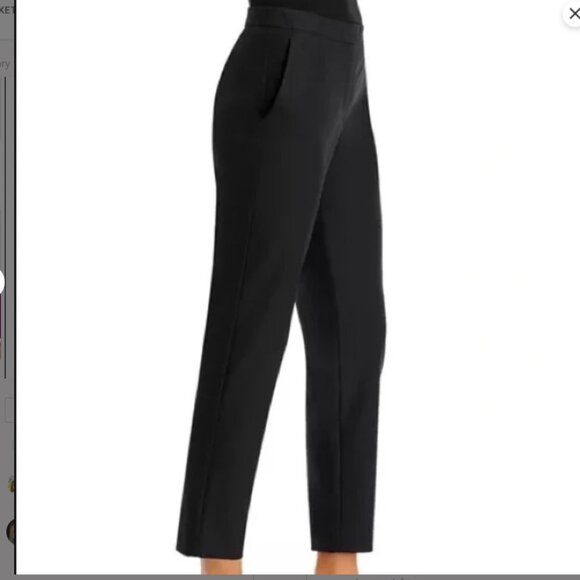 Theory Thaniel Approach Stretch Cropped Pants Black Size 2 - Picture 4 of 6